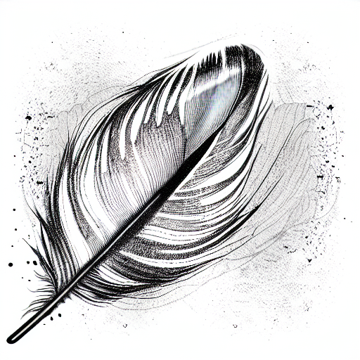 Feather tattoo design idea
