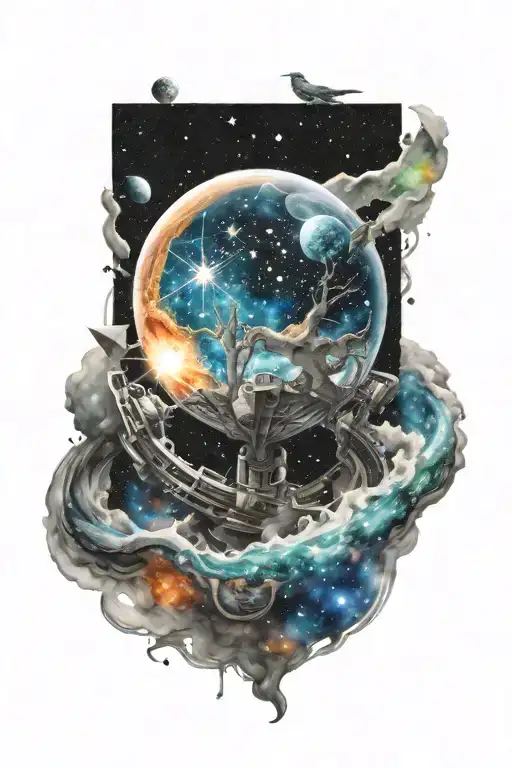 galaxy tattoo design idea