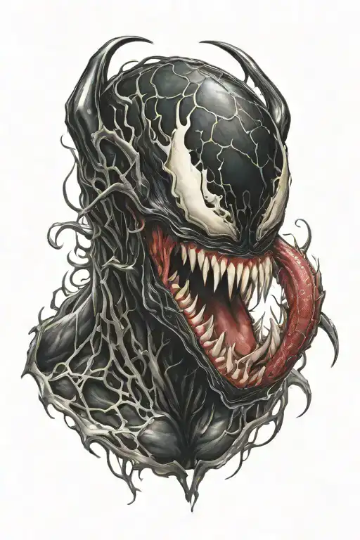 venom tattoo design idea