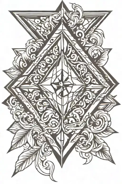 diamond tattoo design idea
