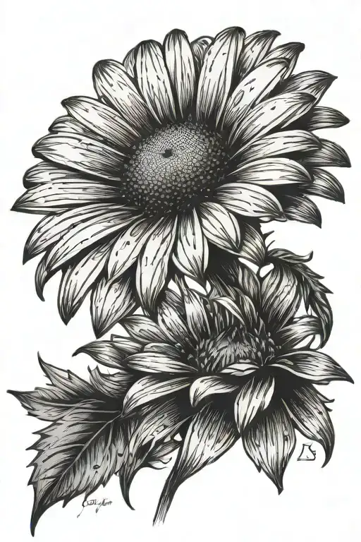 daisy tattoo design idea