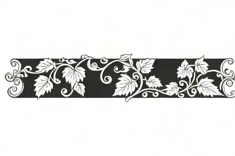 grape vine tattoo design idea