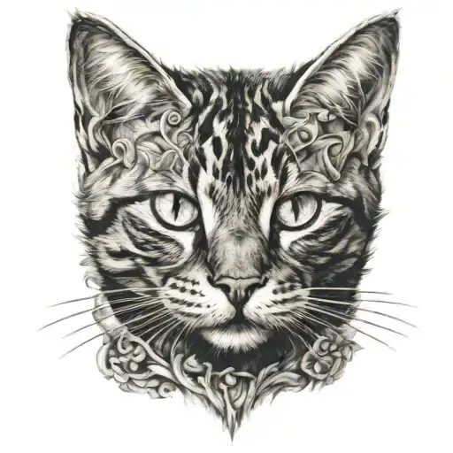 cat tattoo design idea