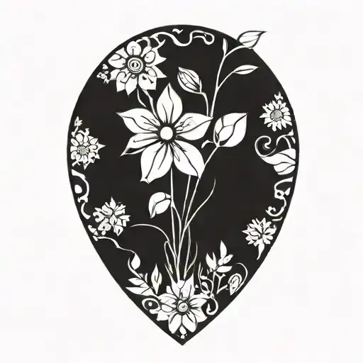 wildflower tattoo design idea