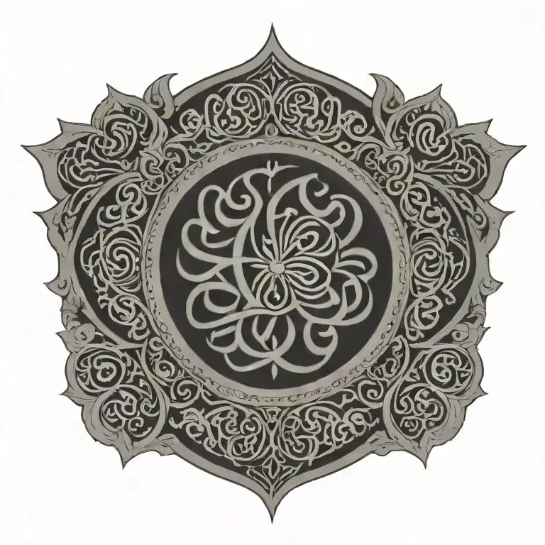 arabic tattoo design idea