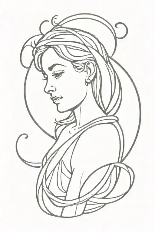 virgo tattoo design idea