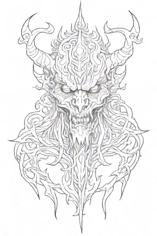 demon tattoo design idea