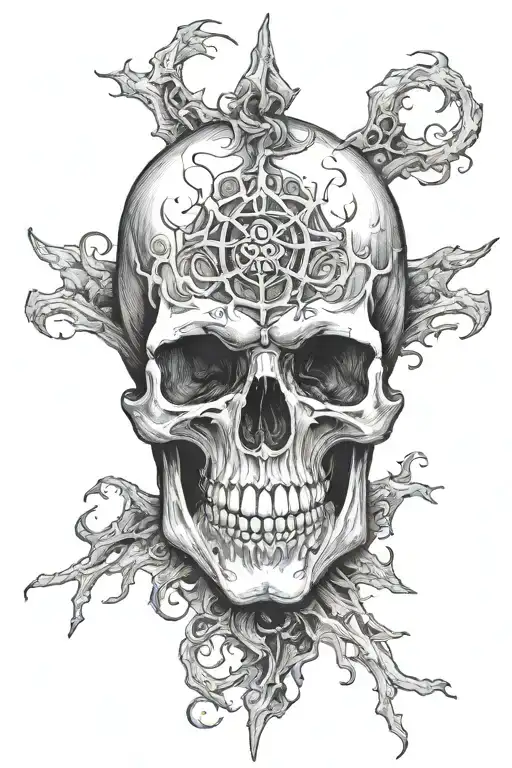 skull tattoo design idea