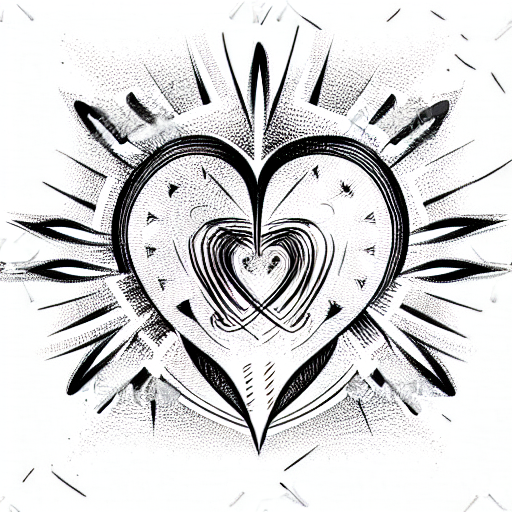 tribal heart tattoo designs for women