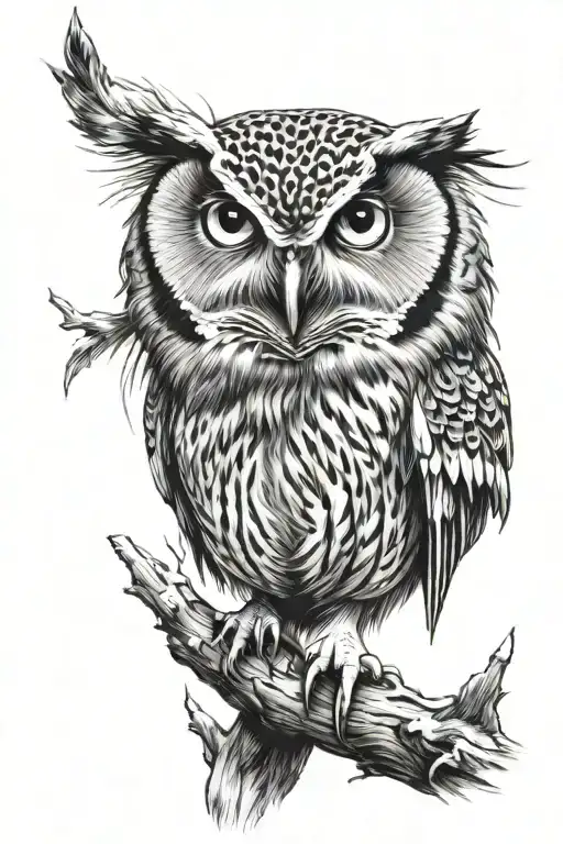 owl tattoo design idea