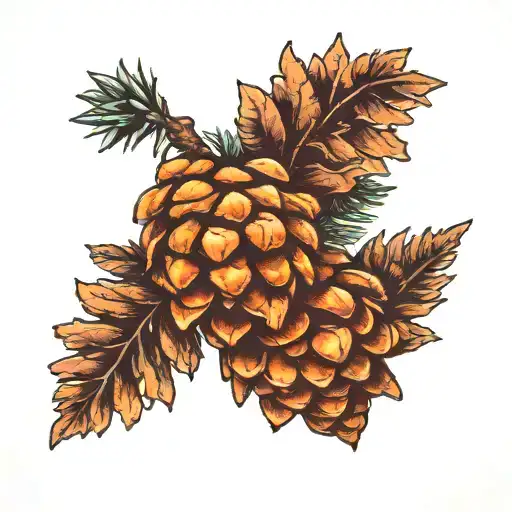 Pinecone tattoo design idea