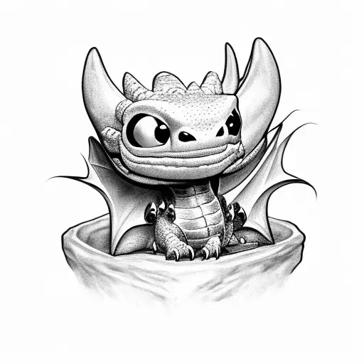 Funko Pop, Toothless Dragon tattoo design idea