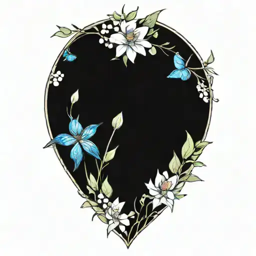 wildflower tattoo design idea