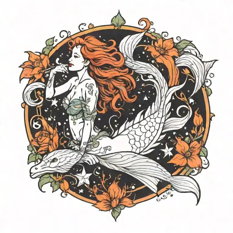 mermaid tattoo design idea