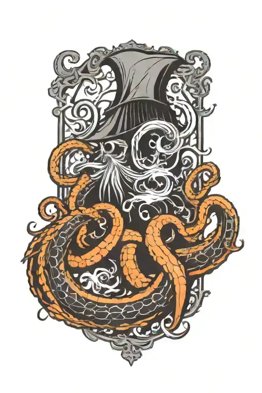 kraken tattoo design idea
