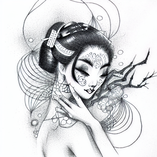 Geisha tattoo design idea