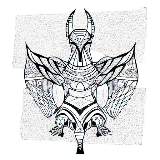 Turkey Warrior tattoo design idea