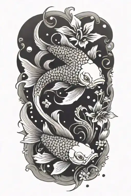 koi-fish tattoo design idea