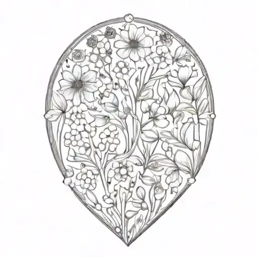 wildflower tattoo design idea