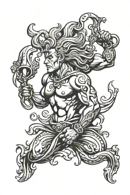 aquarius tattoo design idea