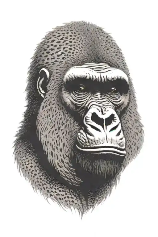 gorilla tattoo design idea