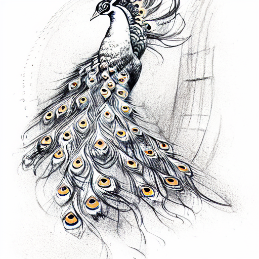 Peacock tattoo design idea