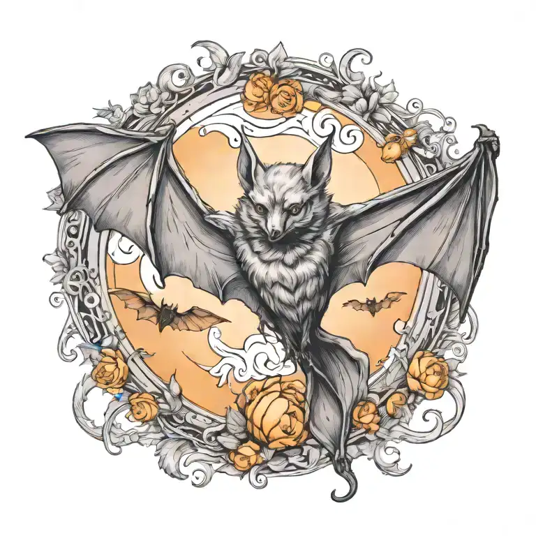 bat tattoo design idea