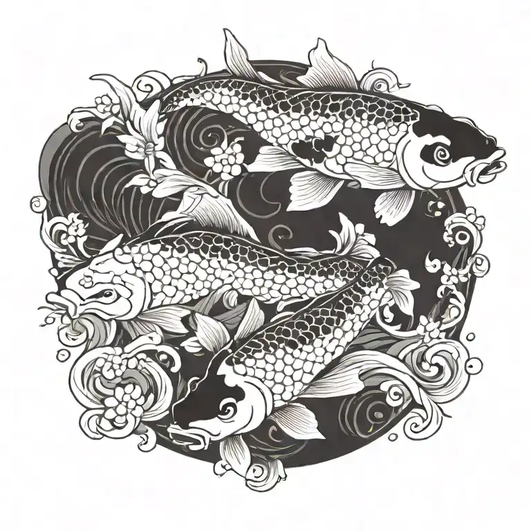 koi-fish tattoo design idea