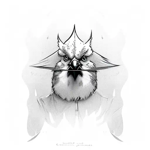 Cardinal tattoo design idea