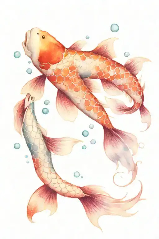 koi fish tattoo design idea