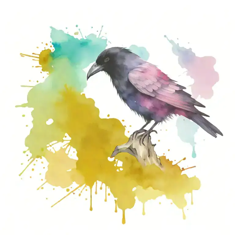 raven tattoo design idea