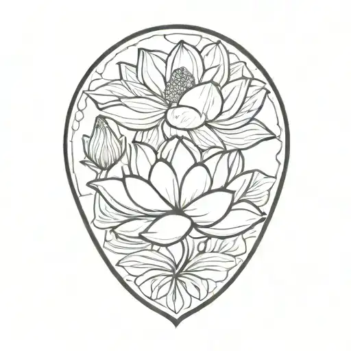 lotus tattoo design idea