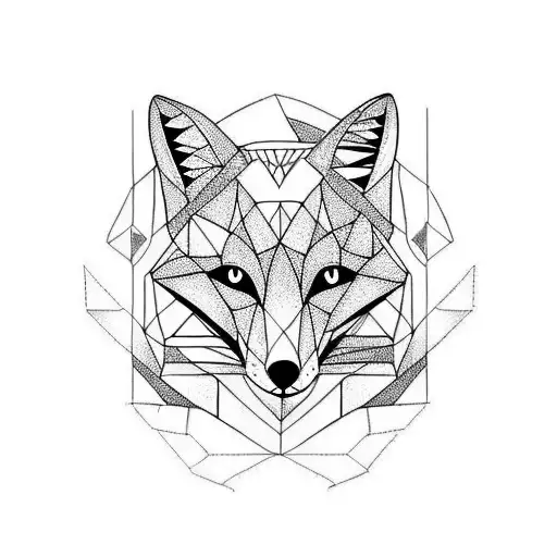 Geometric fox tattoo by Cholo  Tattoogridnet
