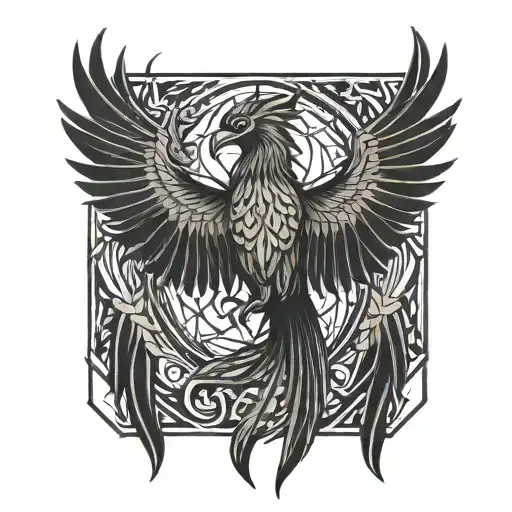 phoenix tattoo design idea