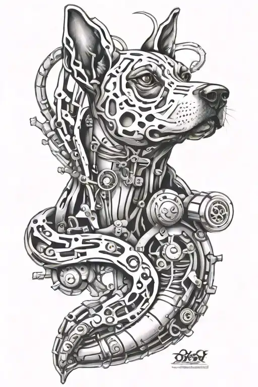 dog tattoo design idea