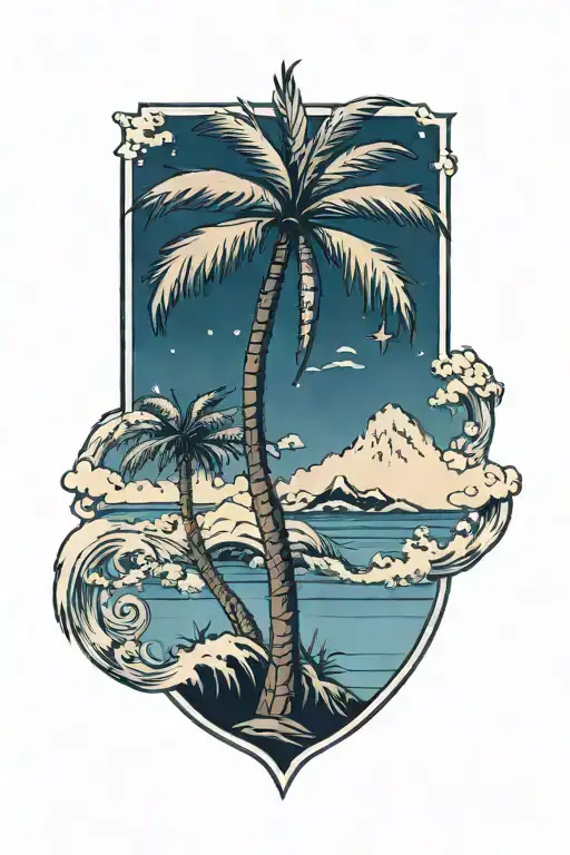 palm-tree tattoo design idea