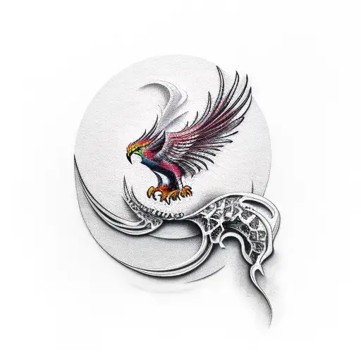 Traditional Dragon Battle Phoenix Tattoo Designchinese Stock Vector  Royalty Free 1740310580  Shutterstock