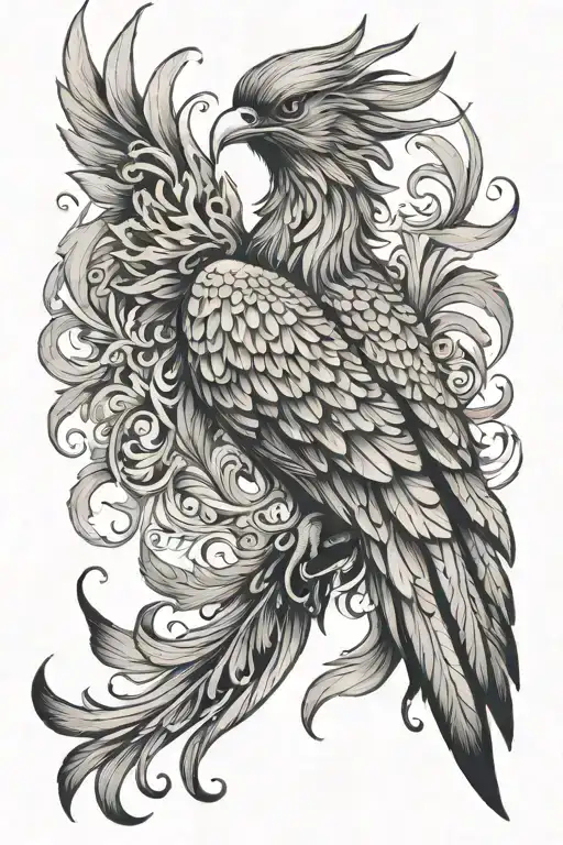 phoenix tattoo design idea