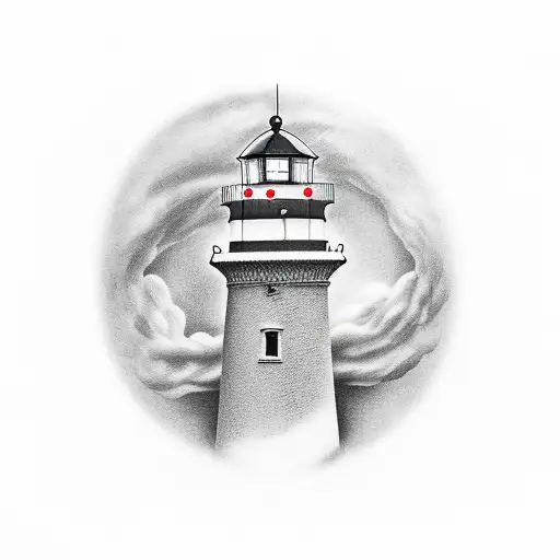 Thunder Lighthouse Realistic Tattoo  Best Tattoo Ideas Gallery