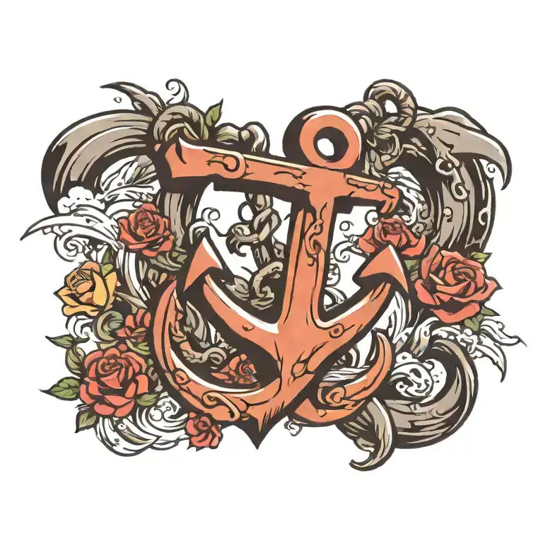 anchor tattoo design idea