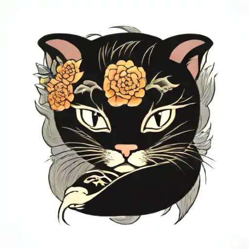 cat tattoo design idea