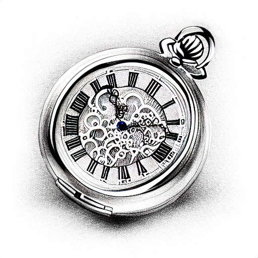 Realistic Pocket Watch Drawing At Sharon Lyons Blog