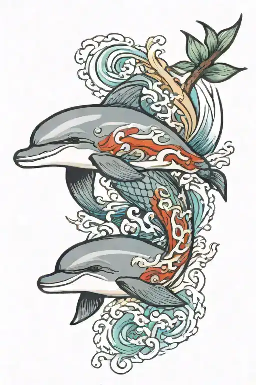 dolphin tattoo design idea
