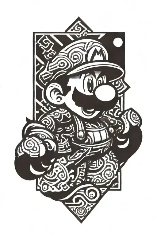 mario tattoo design idea