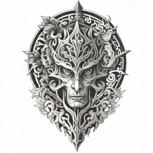 blackout tattoo design idea