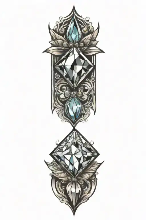 diamond tattoo design idea