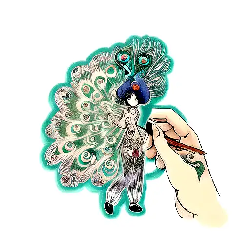 Simple anime style peacock  Sticker for Sale by HeatherPhn  Redbubble