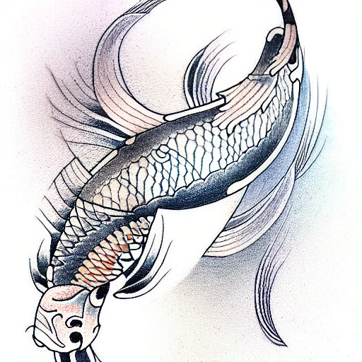 koi fish tattoo traditional japanese Spiral Notebookundefined by cat poe   Redbubble