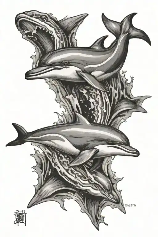 dolphin tattoo design idea
