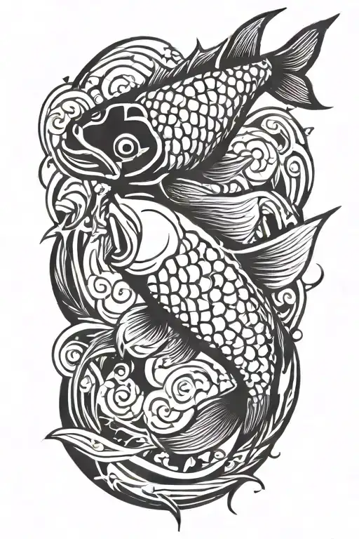 koi-fish tattoo design idea